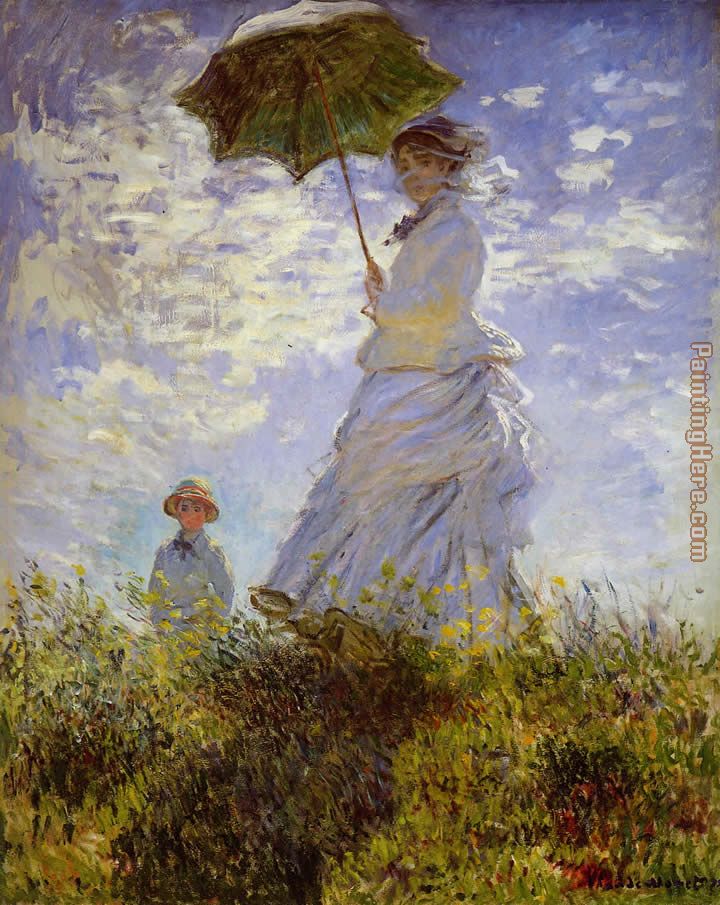 The Woman With The Parasol painting - Claude Monet The Woman With The Parasol art painting